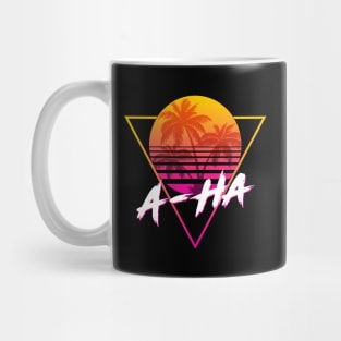 A-Ha - Proud Name Retro 80s Sunset Aesthetic Design Mug